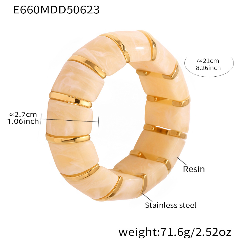 5:E660-off-white elastic bracelet 20cm