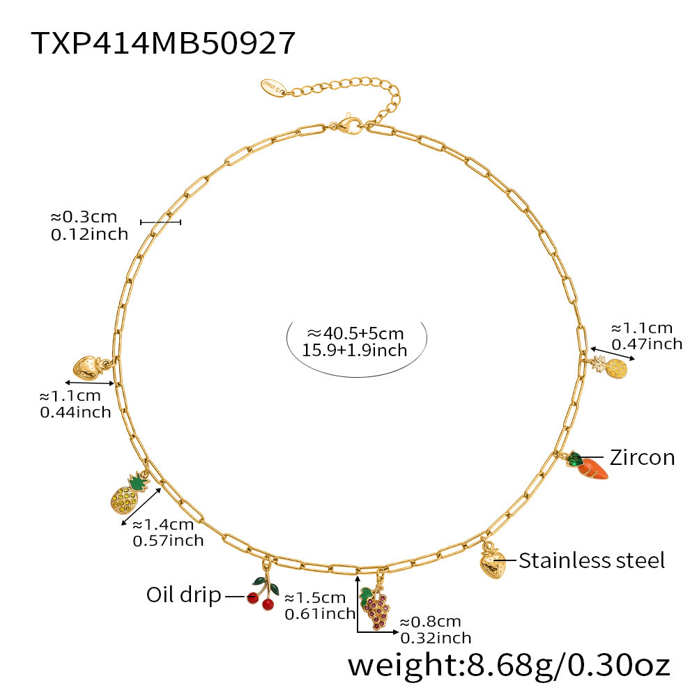 Gold necklace, 16+5cm