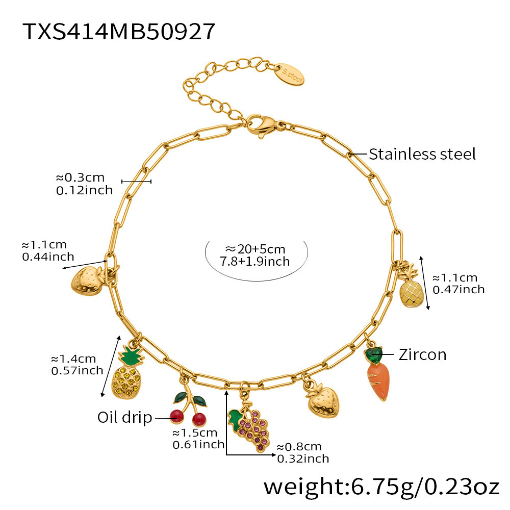5:TXS414-金色DIY脚链20 5cm