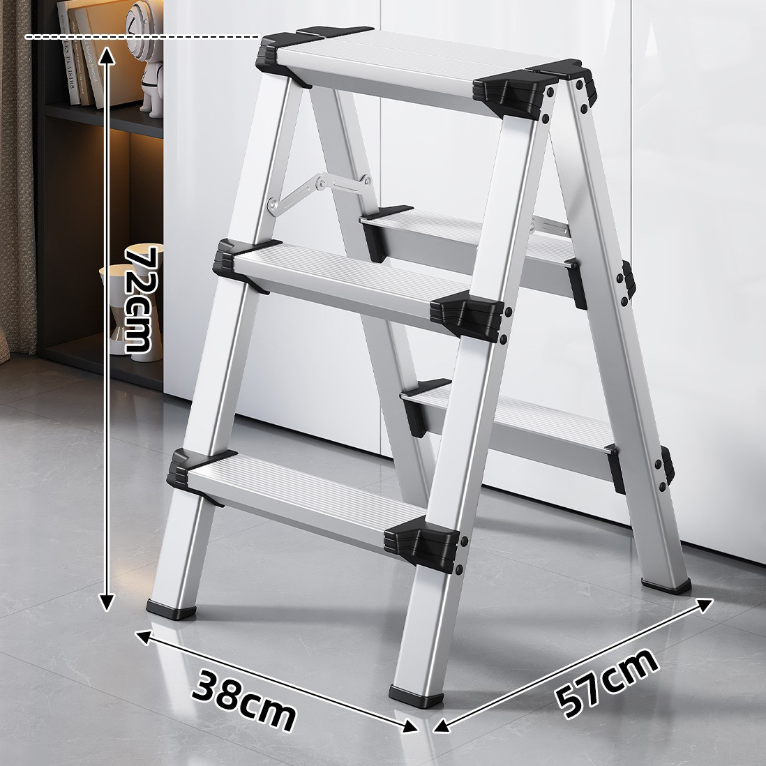 Pearl silver 3-step Ladder
