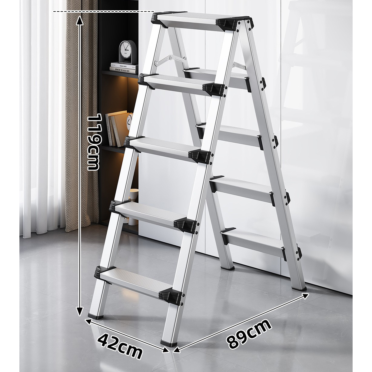 Pearl silver 5-step Ladder