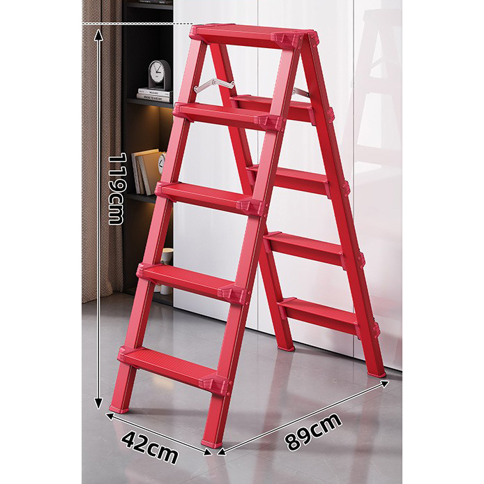 red 5-step Ladder