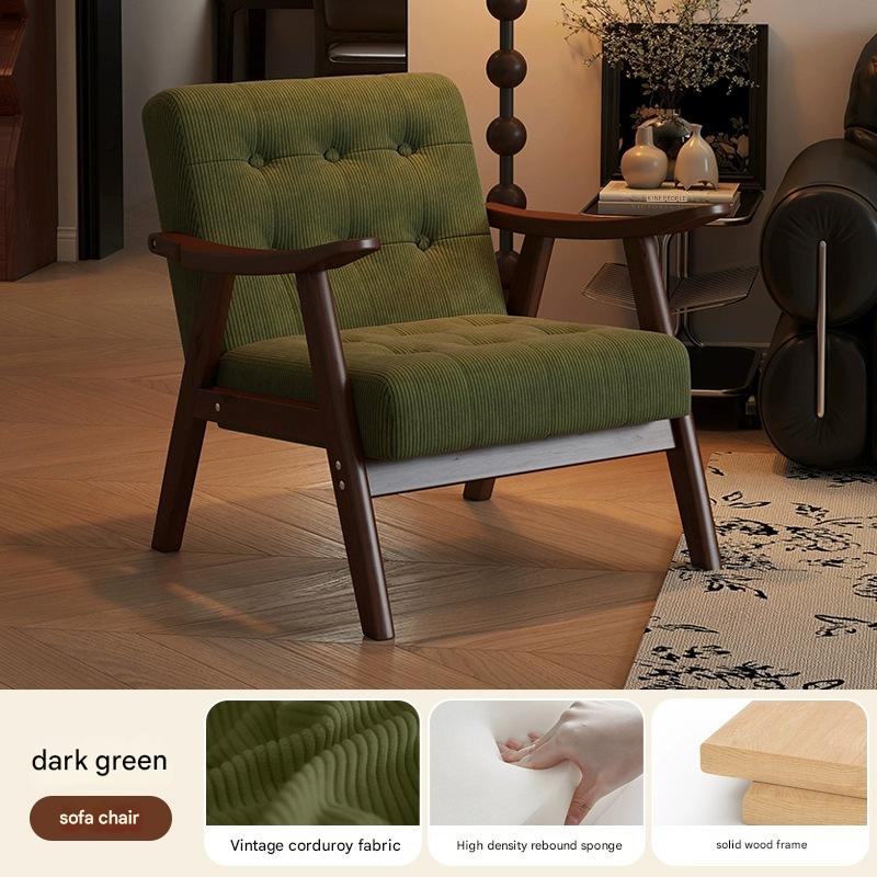 [skin-friendly corduroy]-retro green