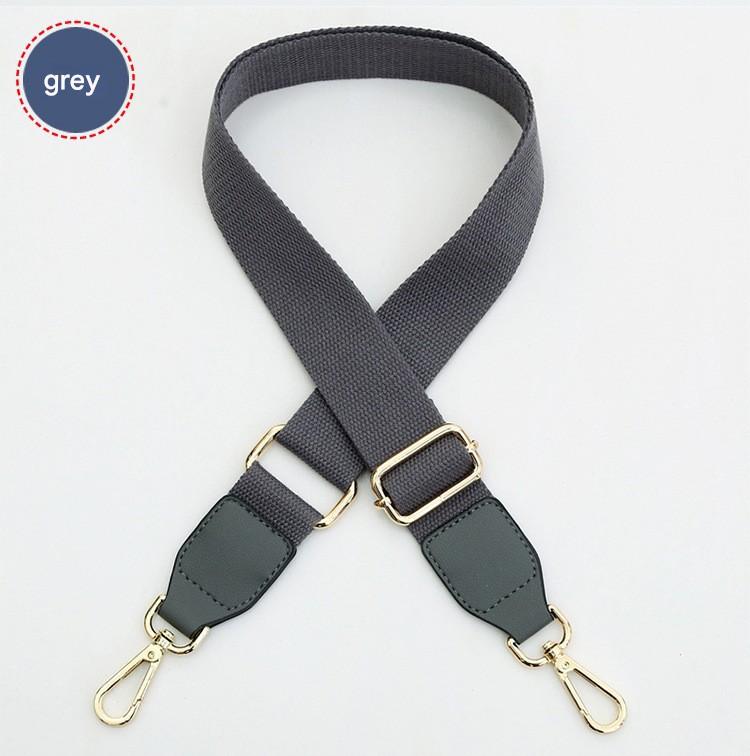 3.8 dark gray cotton belt-dark gray leather