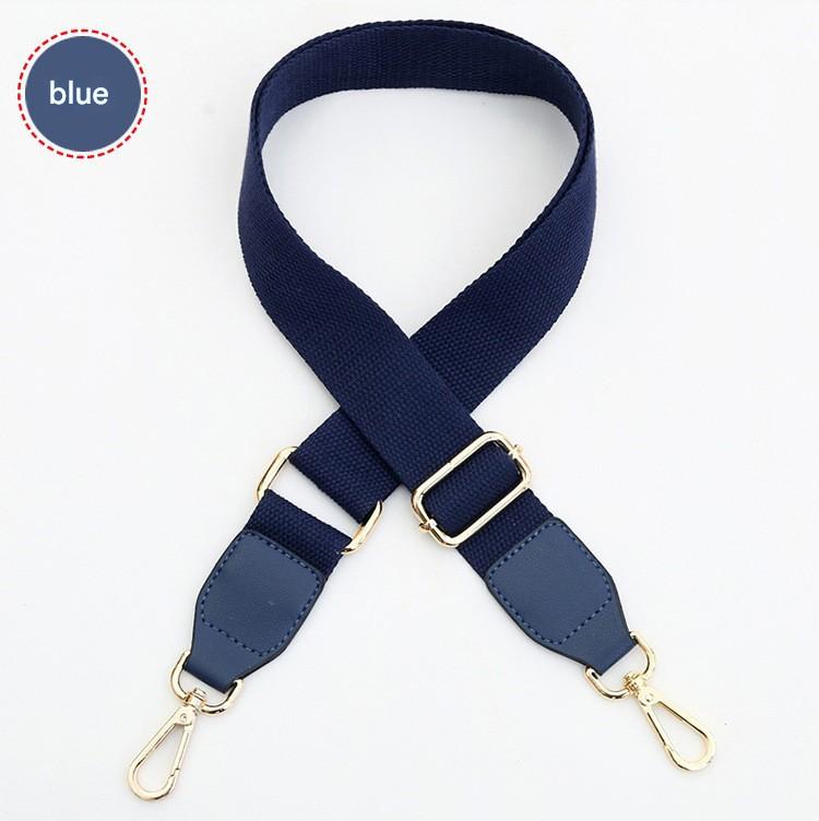 3.8 dark blue cotton belt-dark blue leather