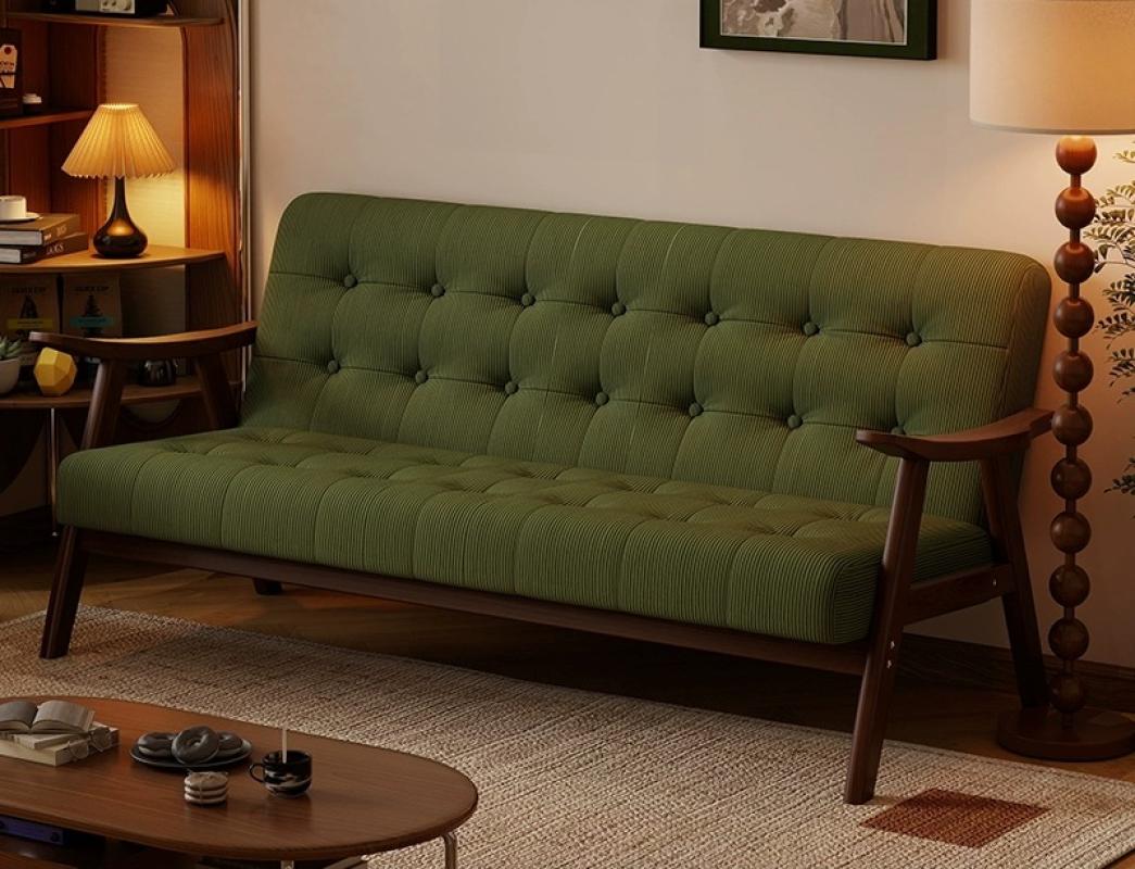 [skin-friendly corduroy] - retro green [115cm double seat]