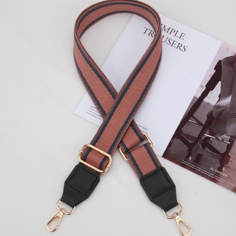 Dark Pink-Black Leather-Gold Hook