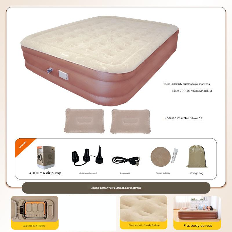 Brown 5th generation built-in inflatable bed 150*200*40cm