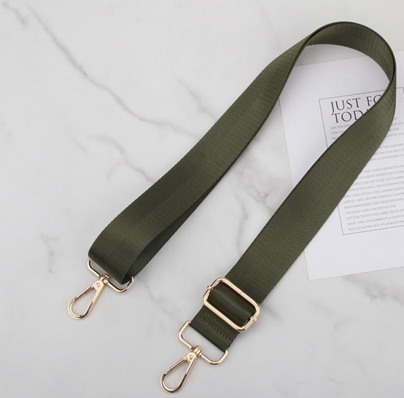 3.8 Herringbone Army Green-Gold Buckle