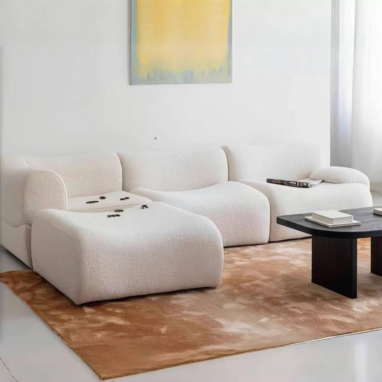 H 300*100*64cm sofa with pedal