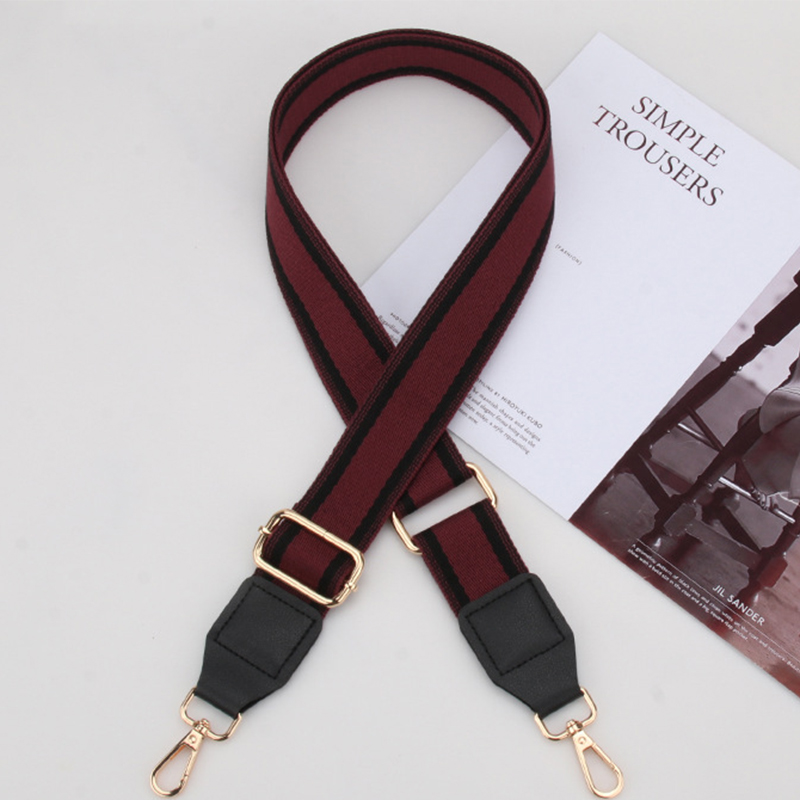 Dark red-black leather-gold hook