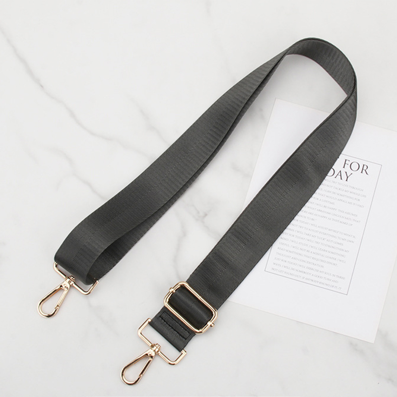 3.8 herringbone dark gray-gold buckle