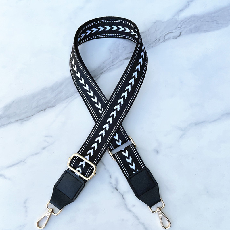 Black background white small arrow-black leather