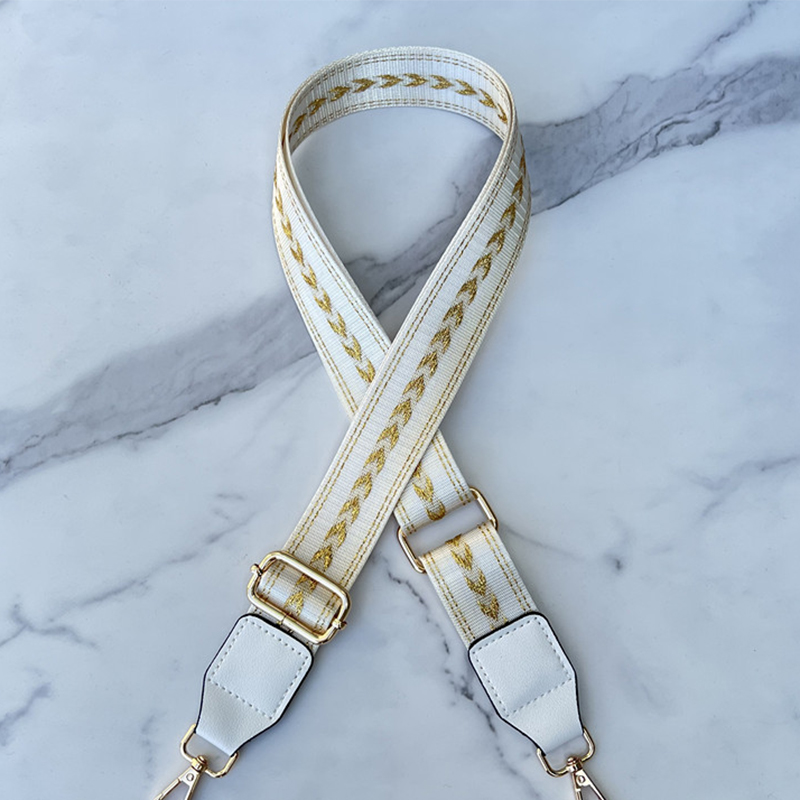 White background Golden small arrow-white leather