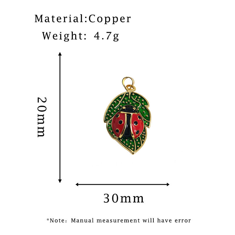 2:Green leaf ladybug a