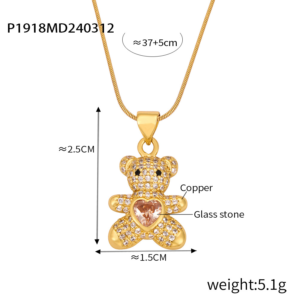2:P1918-Pale pink zircon necklace