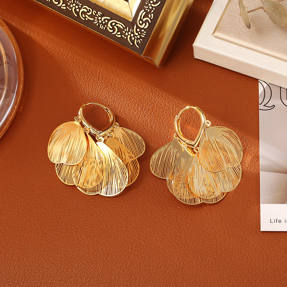 2:Golden butterfly wing earrings
