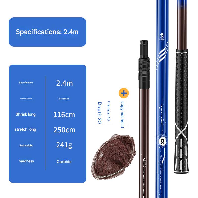 Reverse wire high carbon 2.4 m   stainless steel folding mesh head