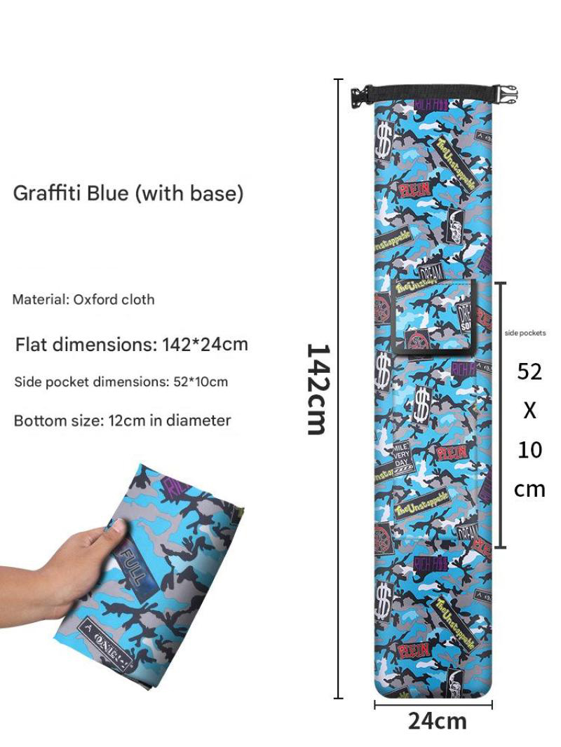 Umbrella bag: length 142cm [with bottom side pocket-graffiti Blue]]