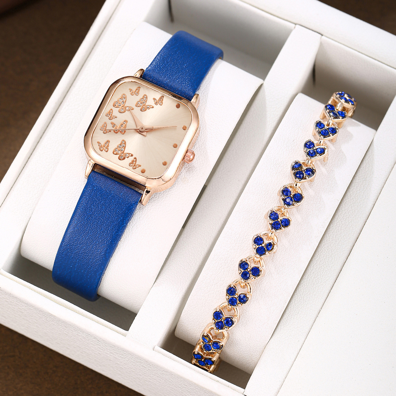 7:Blue single heart-shaped bracelet set