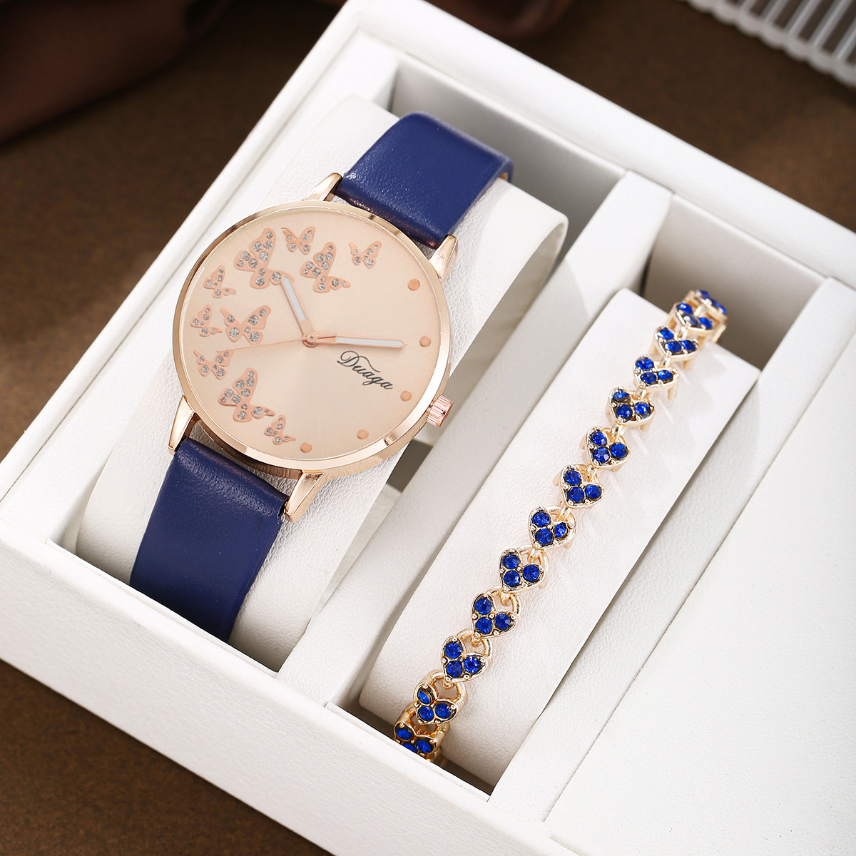 7:Blue heart bracelet set