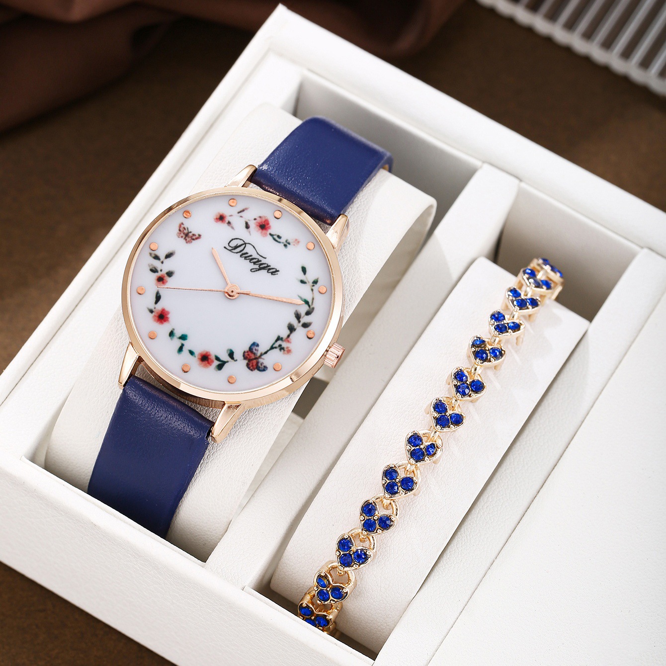 7:Blue single heart-shaped bracelet set