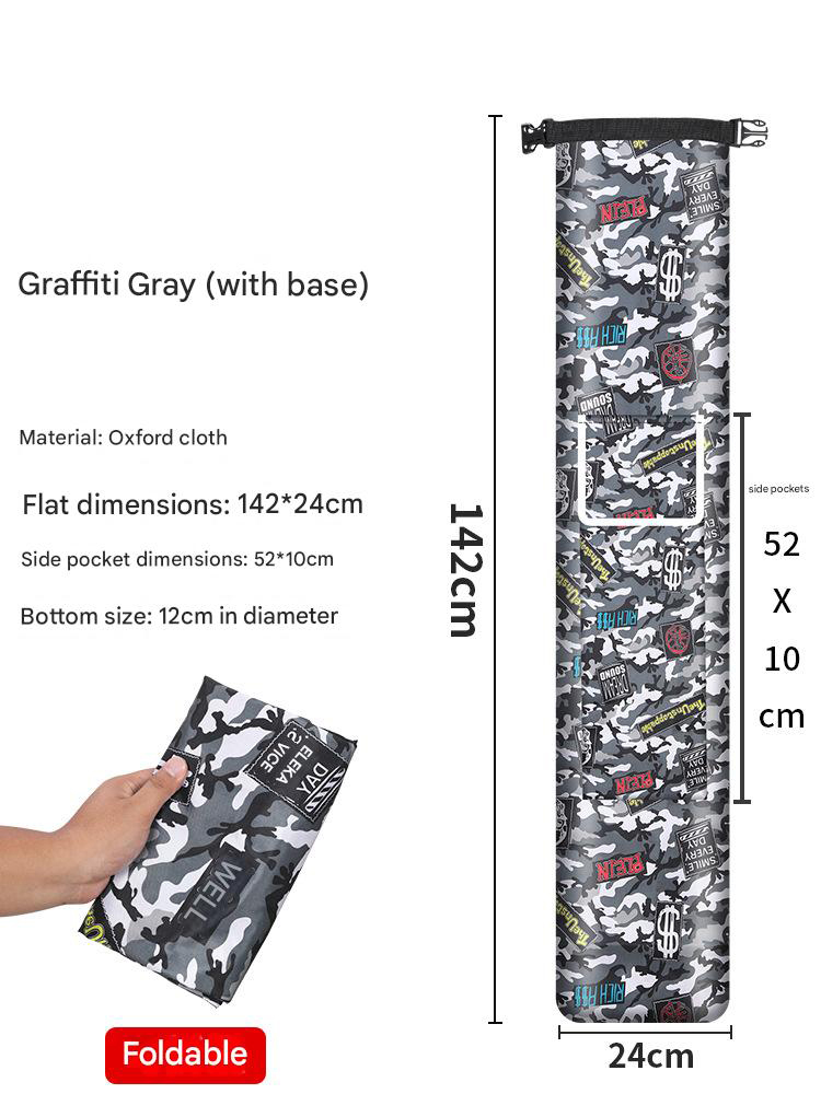 Umbrella bag: length 142cm [with bottom belt side pocket-graffiti Gray]]