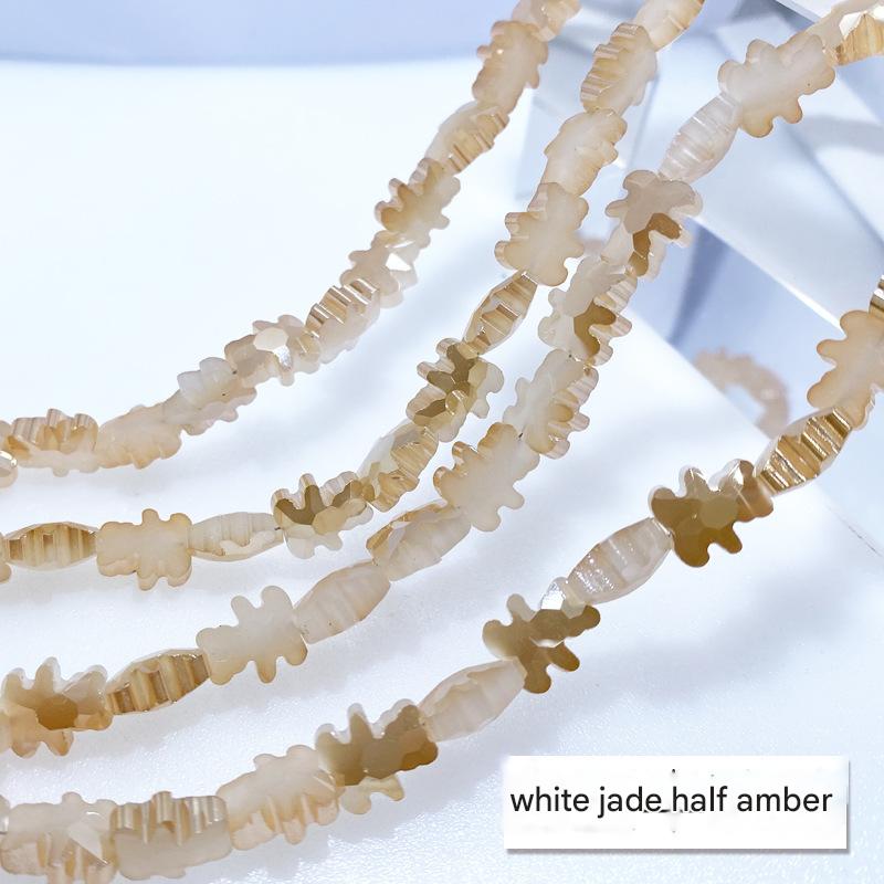 12:White Jade half Amber