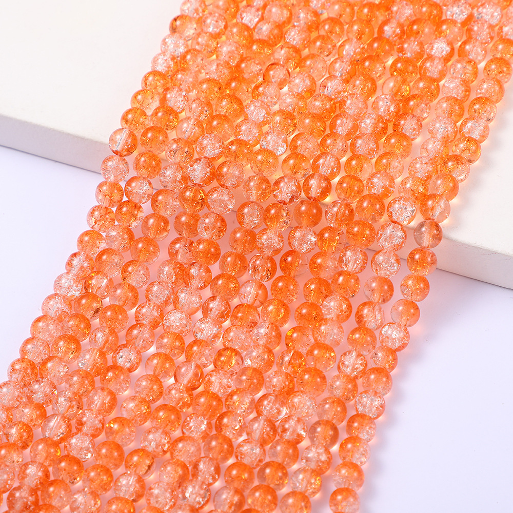 1:Orange white ice crack beads (85 PCs/strip)