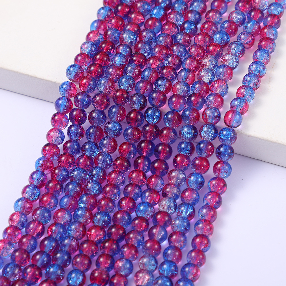 3:Blue and Red Ice crack beads (85 PCs/strip)