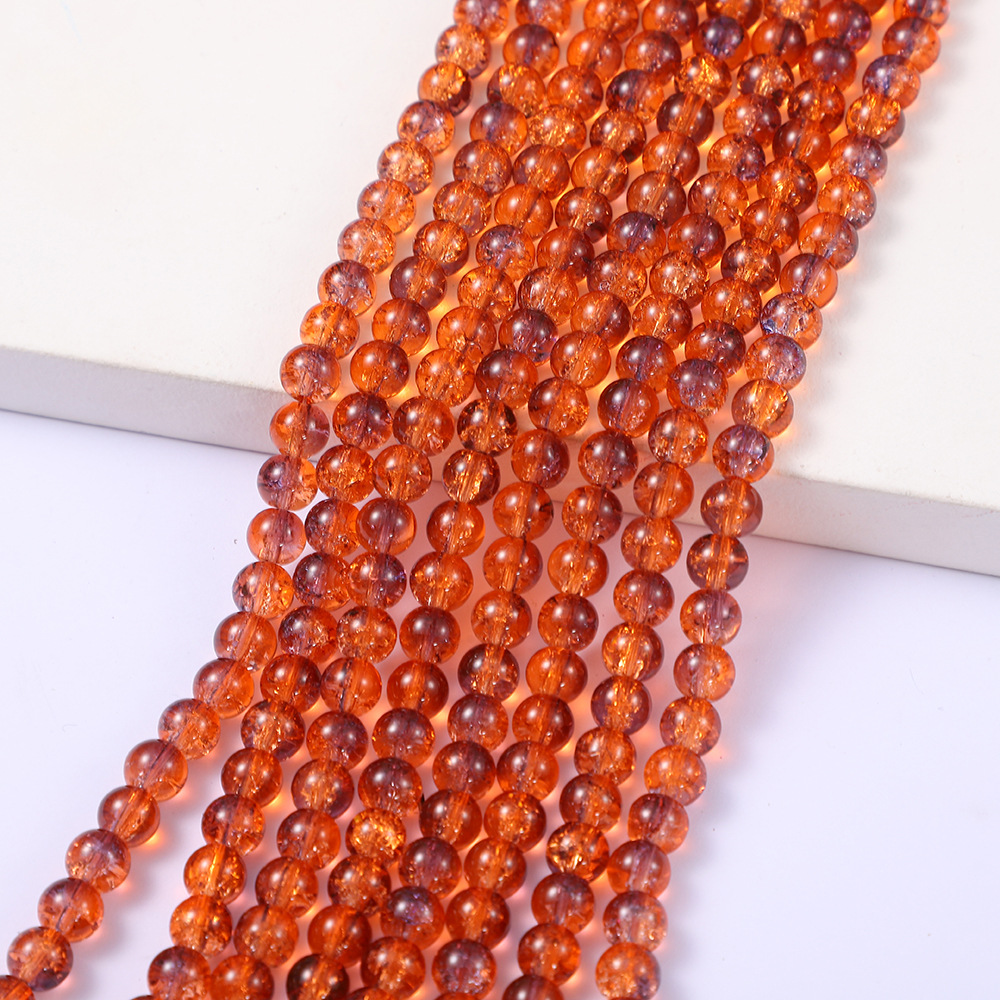 4:Orange black ice crack beads (85 PCs/strip)