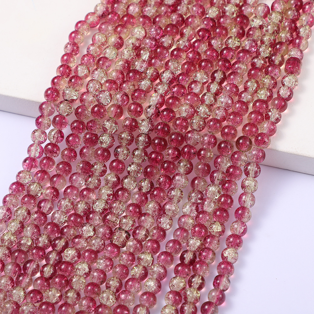 8:Purple Yellow ice crack beads (85 PCs/strip)