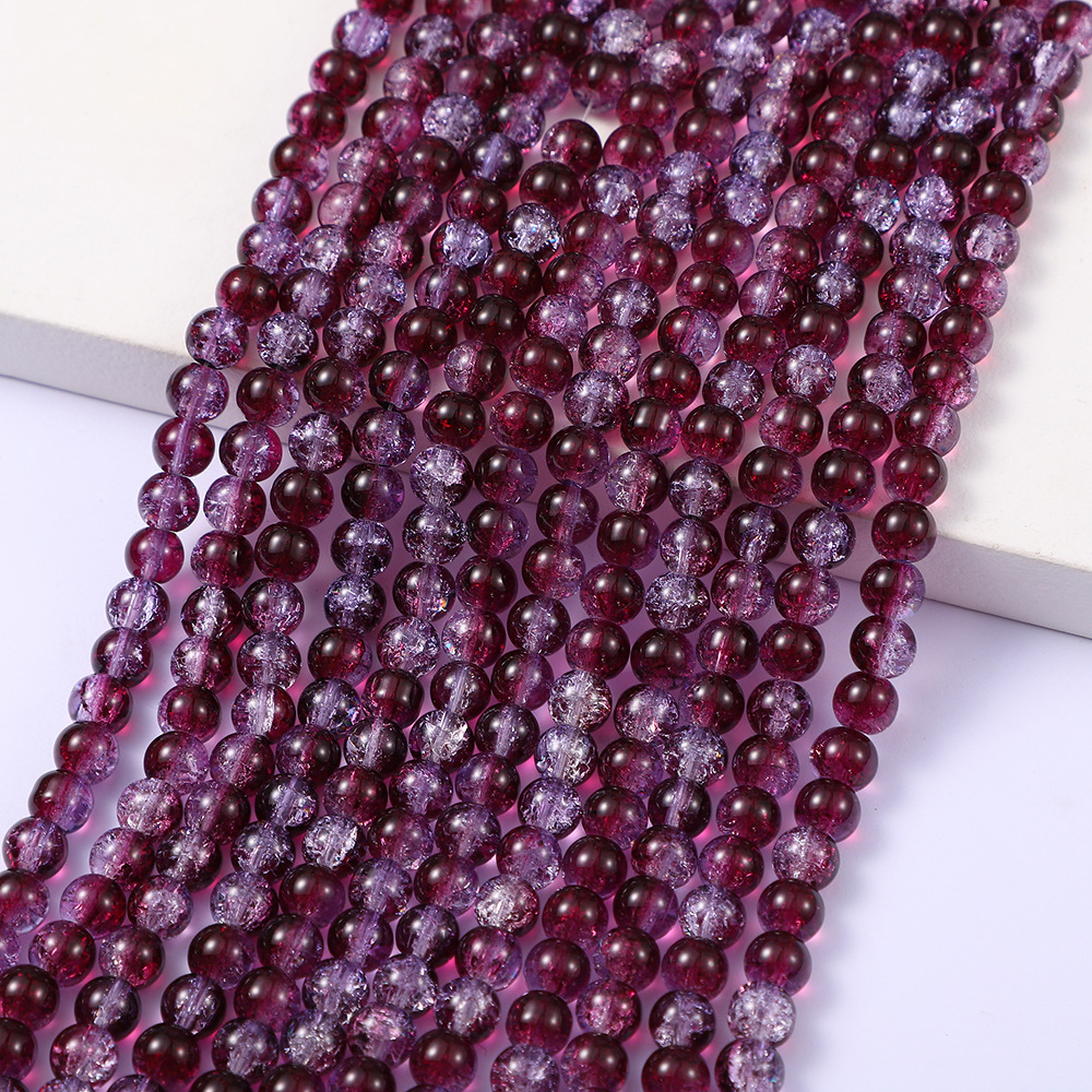 9:Dark purple white ice crack beads (85 PCs/strip)
