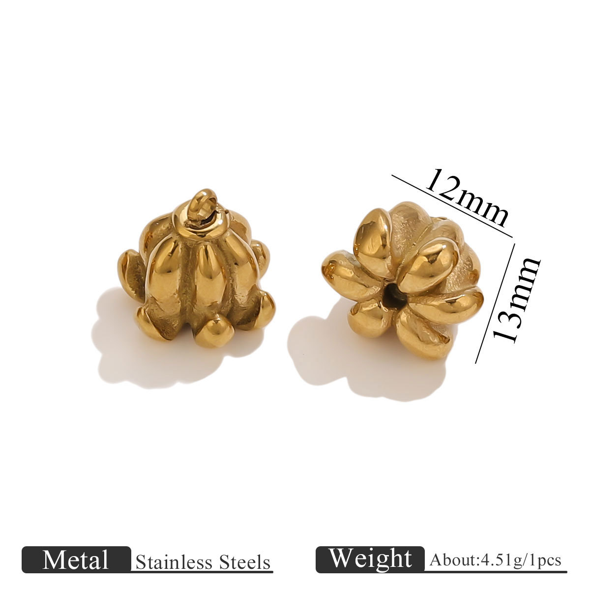 Golden six-petal flower