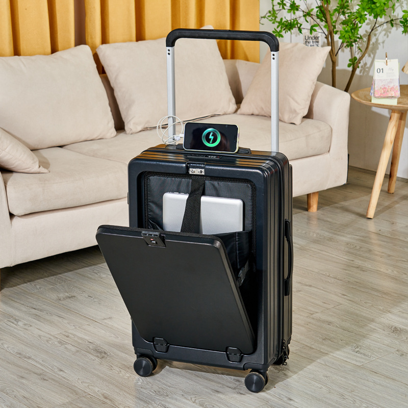 Athens black (front opening usb charging cup holder)