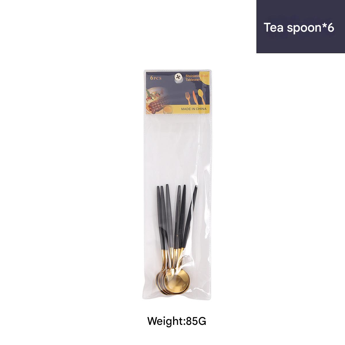 Tea Spoon 6pcs/Black Gold