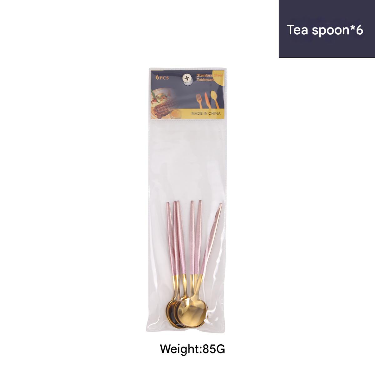 Tea Spoon 6pcs/powder gold