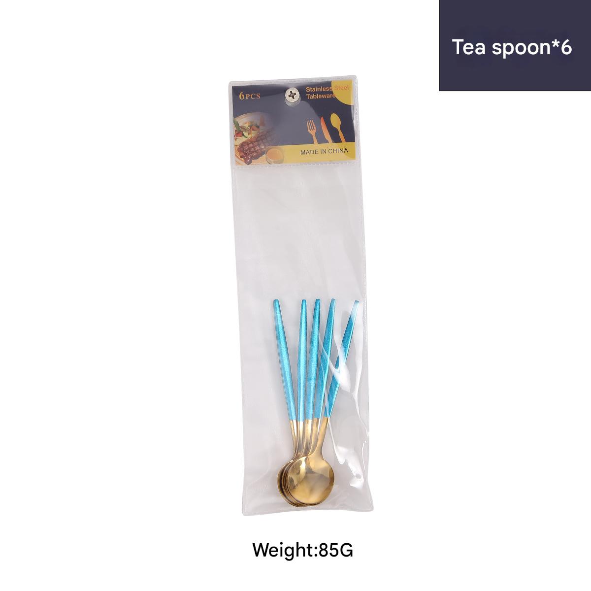 Tea Spoon 6pcs/Blue Gold