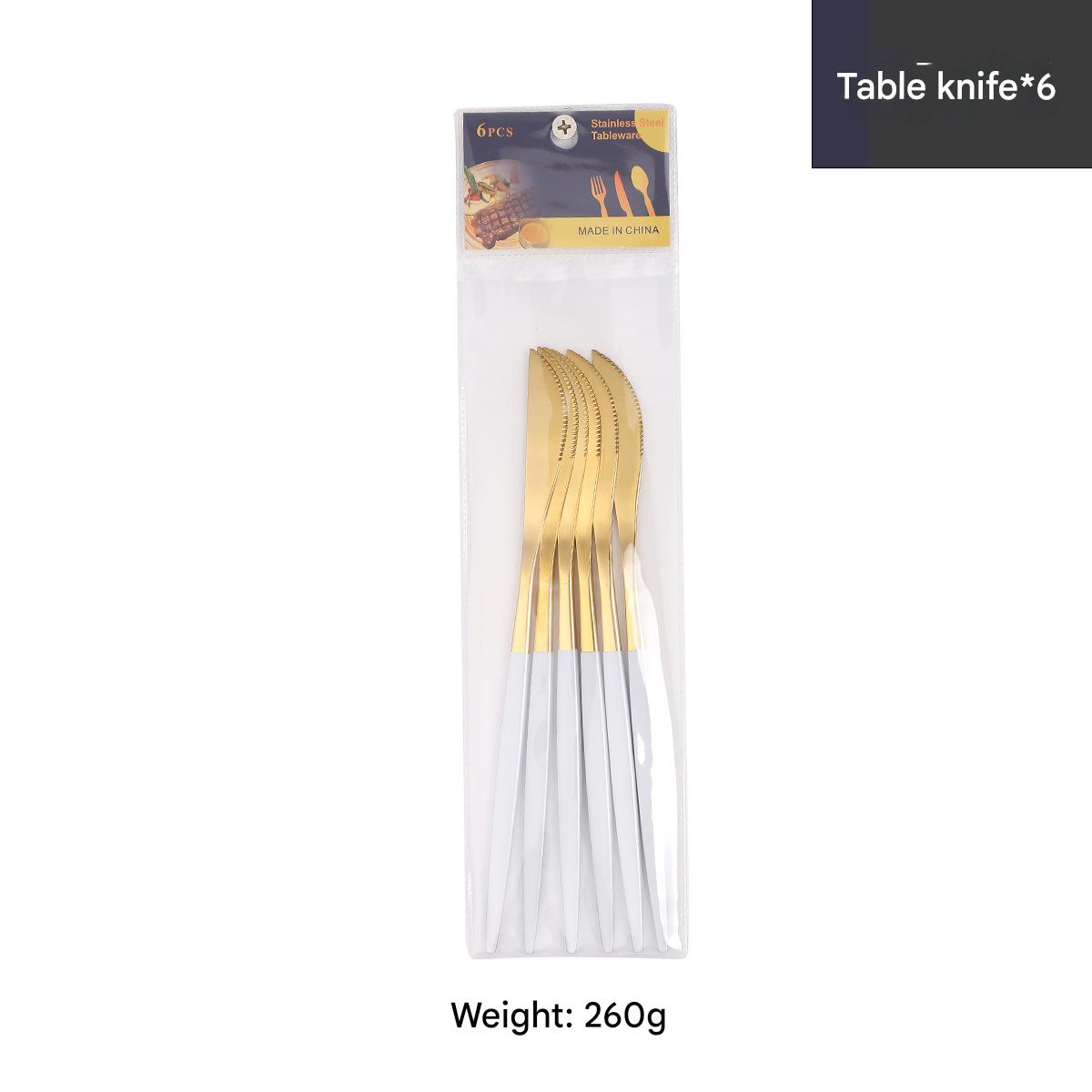 Dining knife 6pcs/Platinum