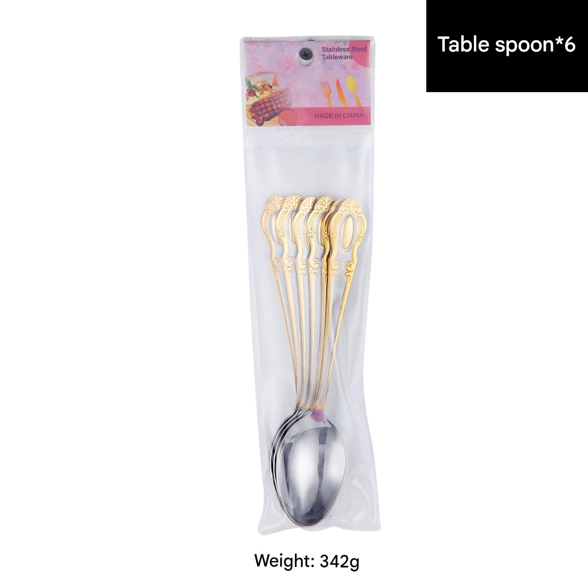 BZ-tablespoon 6 Pack/water gold-plated