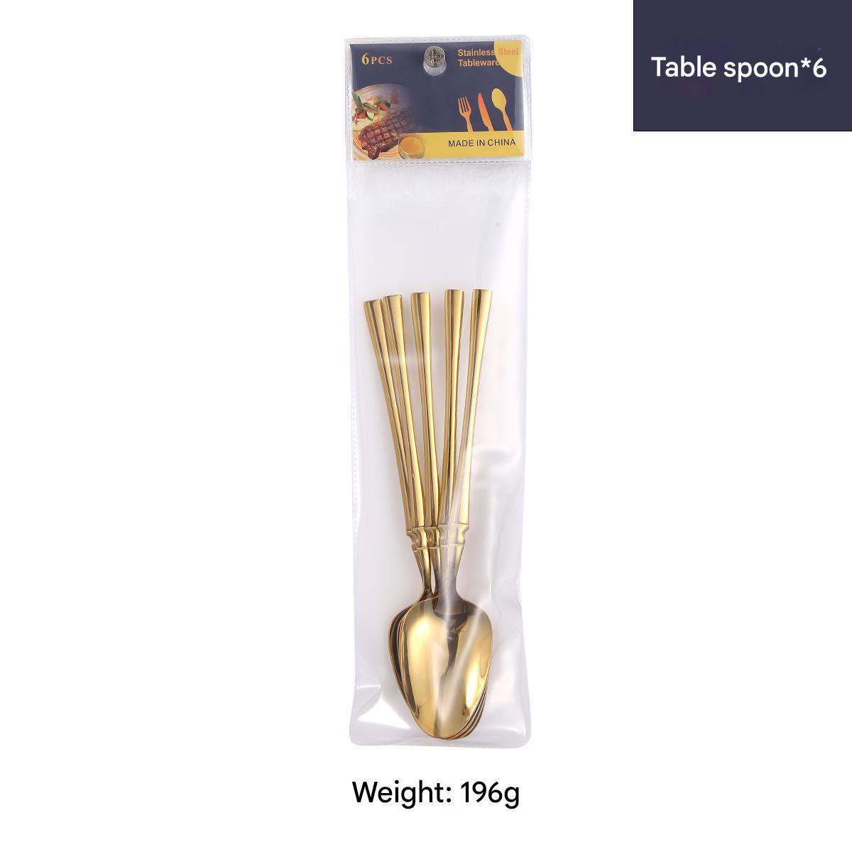 Dinner spoon 6pcs/Gold