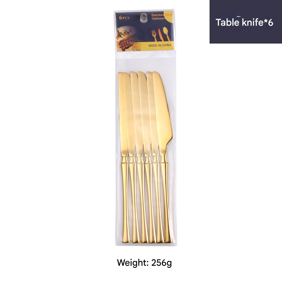 Dining knife 6pcs/Gold
