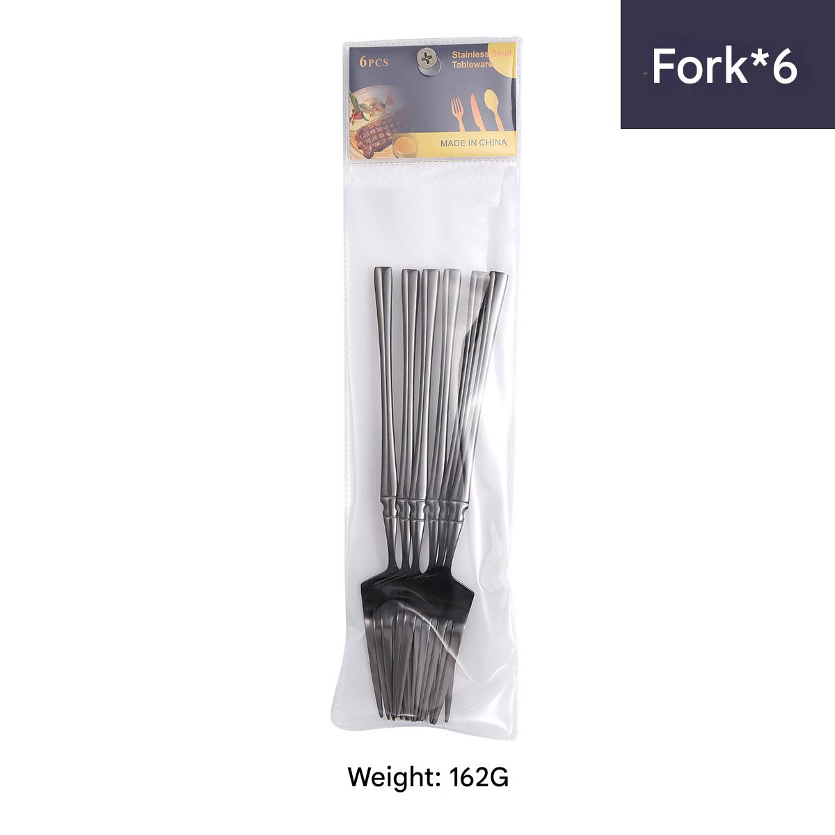 Fork 6pcs/black