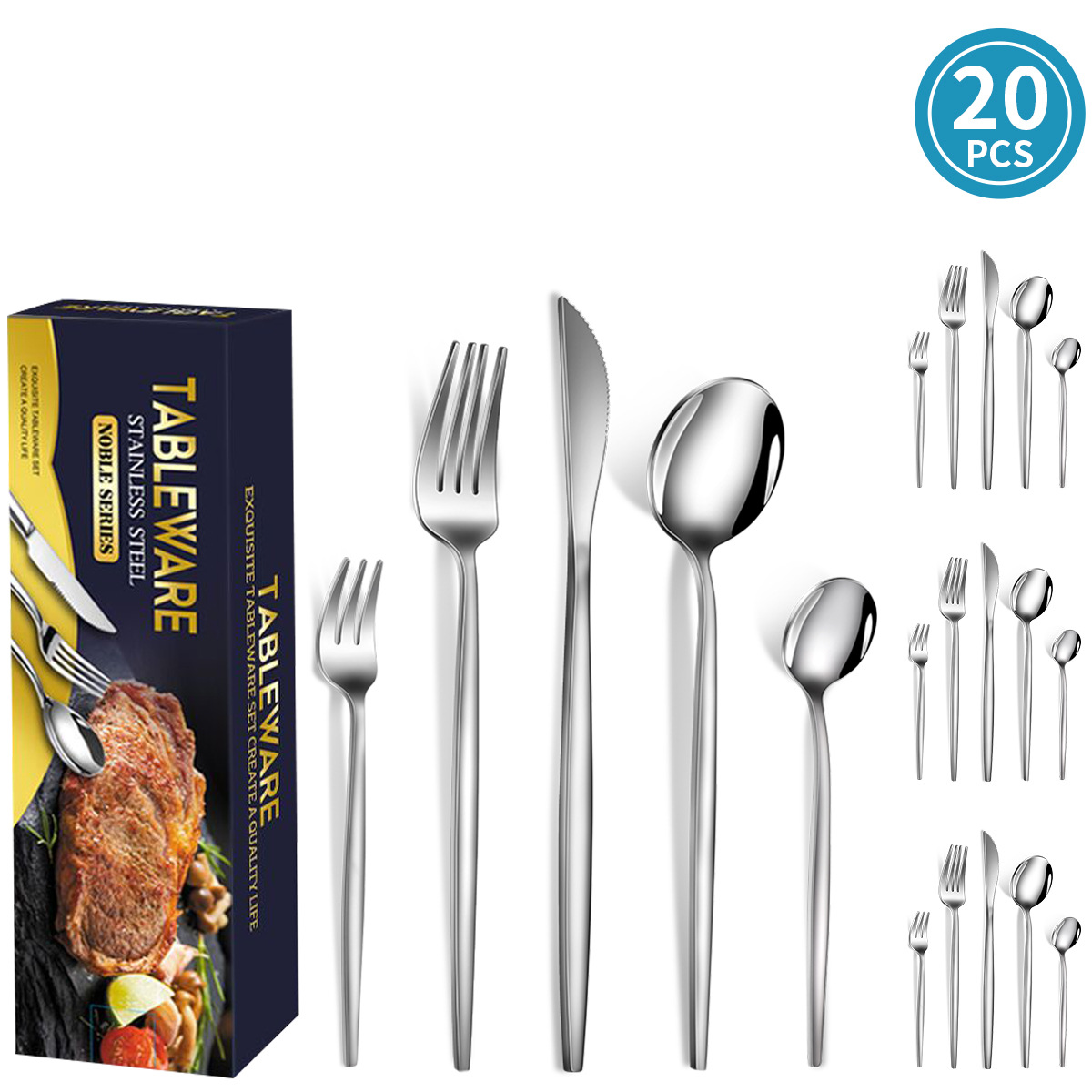 Silver 20-piece set