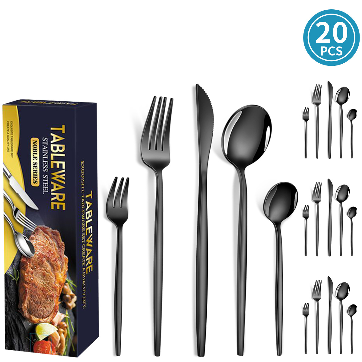 Black 20-piece set