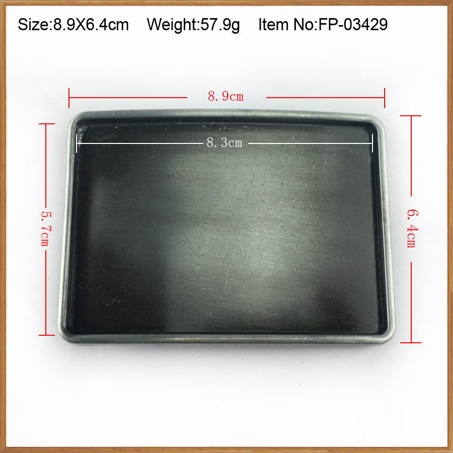 3:Rectangular antique pewter color 03429