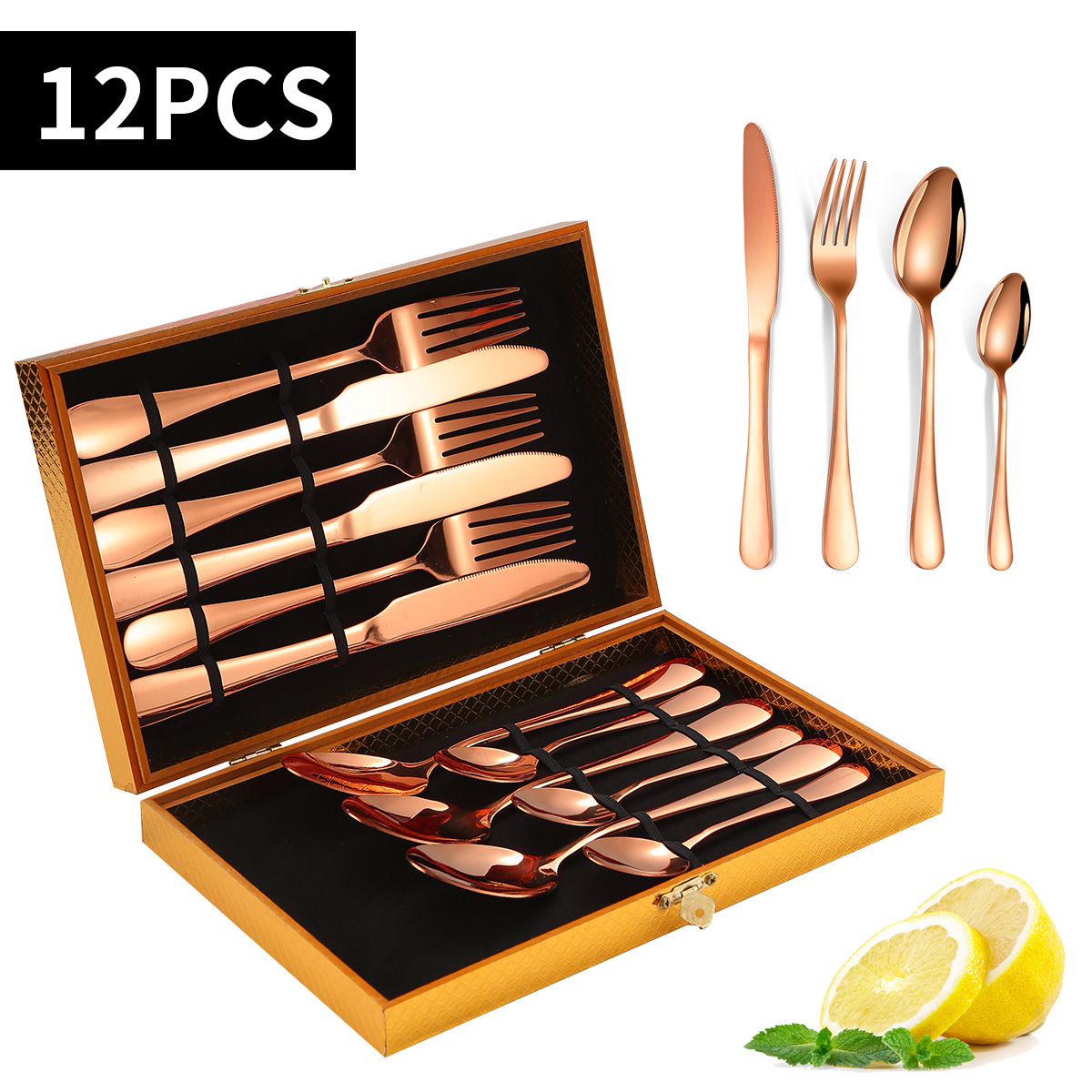 Rose gold 12-piece set