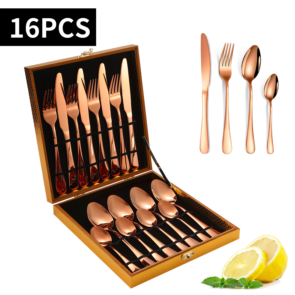 Rose gold 16-piece set