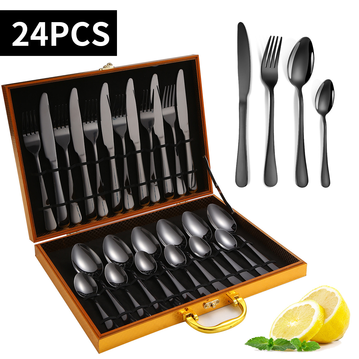 Black 24-piece set