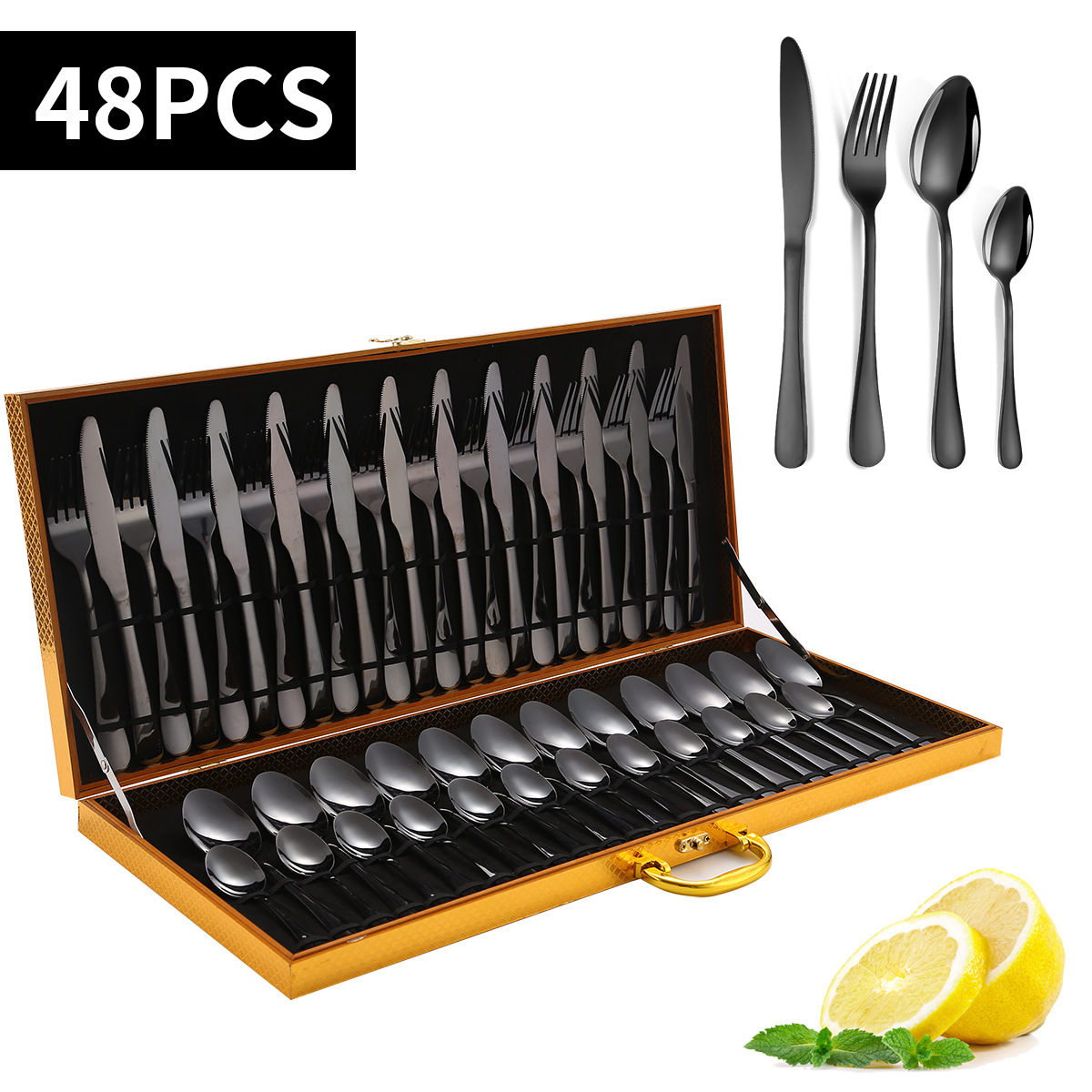 Black 48-piece set
